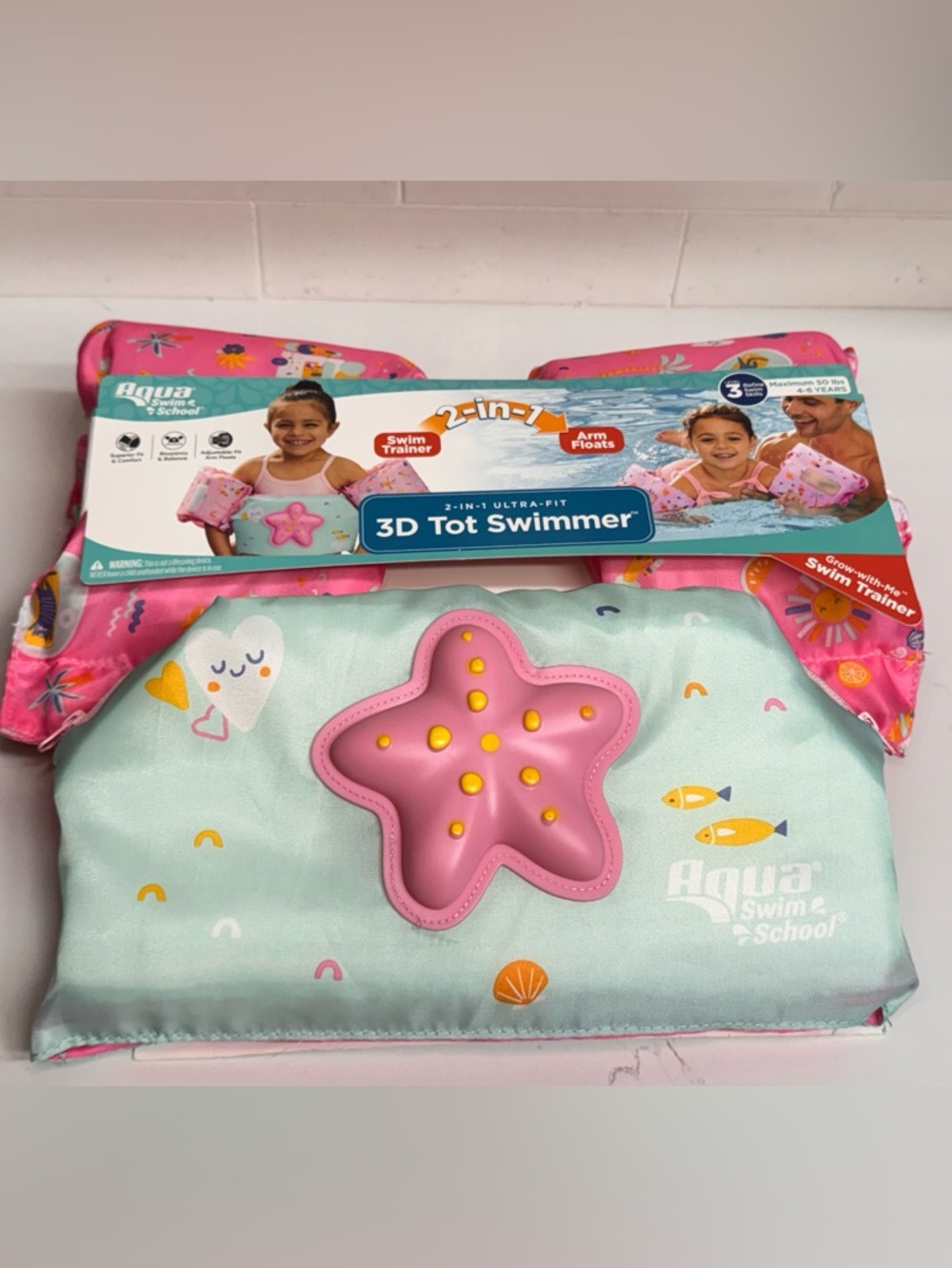 Aqua Leisure SwimSchool 2-in-1 Ultra-Fit 3D Tot Swimmer BRAND NEW